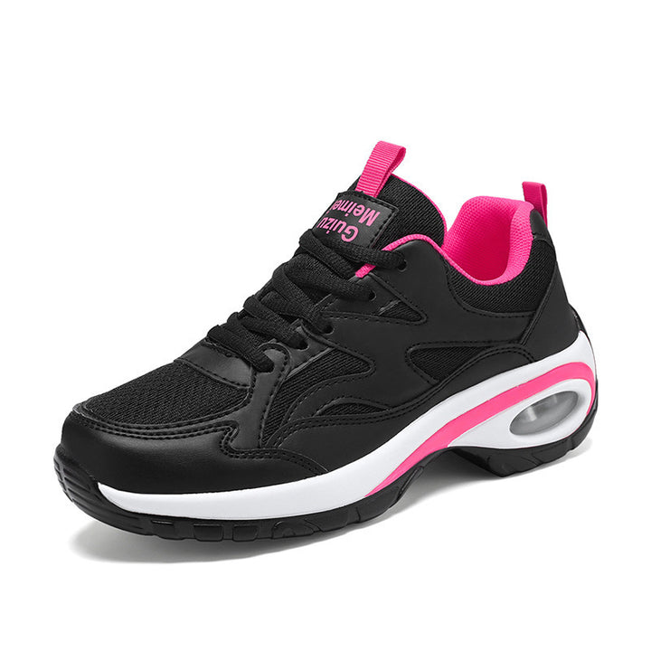 Dame nan stabil hverdags sneakers med ergonomisk rulsohle, integreret luftkapsel-dæmpning og åndbart mesh-overmateriale Skovae