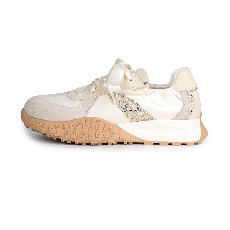 Dame trendy sports-sneakers med glitrende akcent og komfortabel sål Stilla