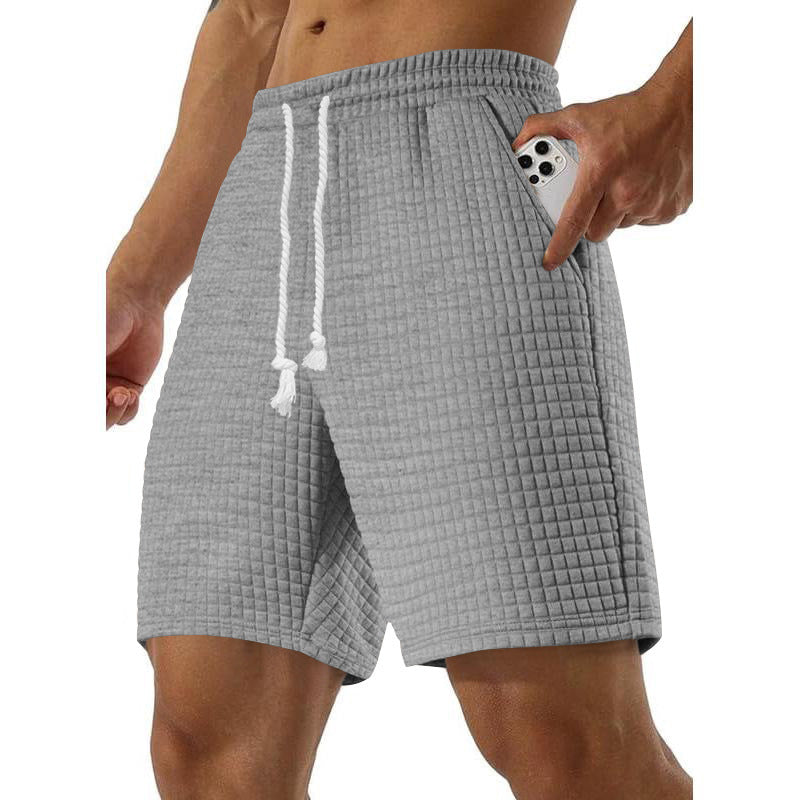 Herrer Sporty Fritidsbukser med praktisk strukturdesign Stilla