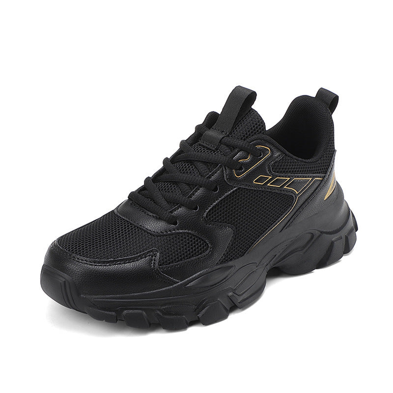 Unisex nan voluminøse plateau-sneakers med åndbart mesh, stødabsorberende mellemsål og skridsikker profilsål Skovae