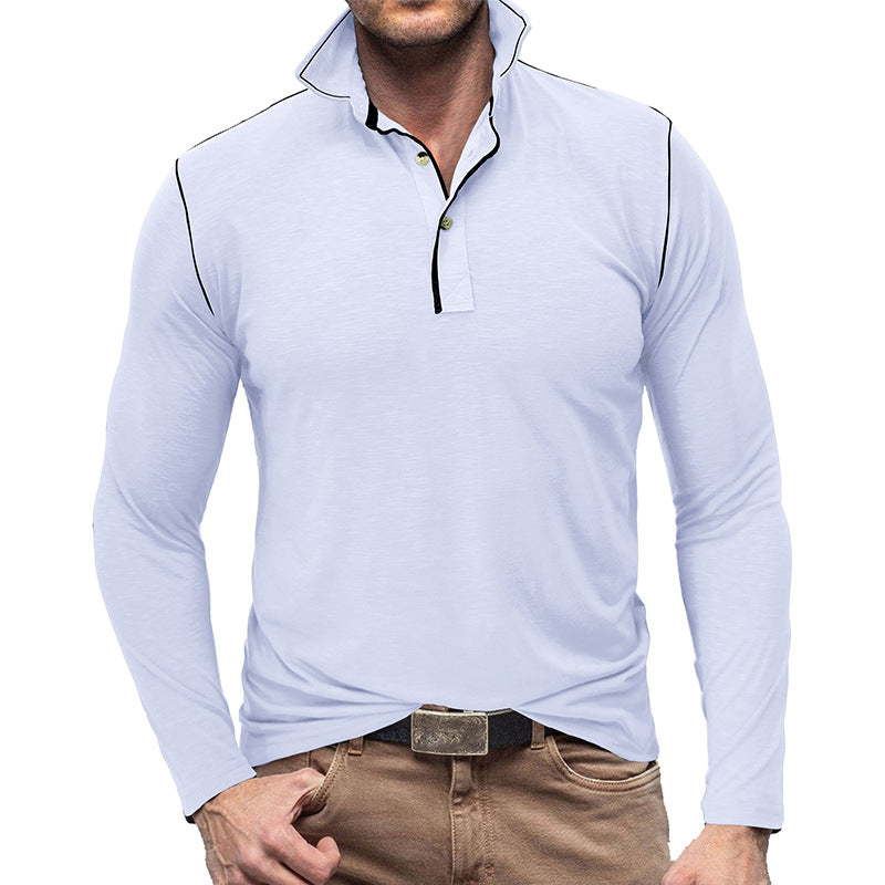 Stilla | Pique Pullover Slim Fit Blødt bomuldsfølelse Langærmet Stilig pasform