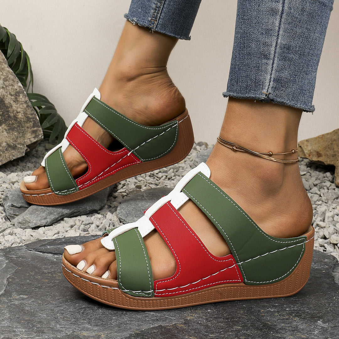 Dame komfortable kile-sandaler med moderne remme og skridsikker sål Stilla