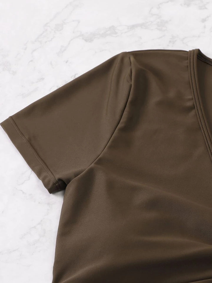 Dame Crop-Top Badetøjssæt med justerbart design Skovae