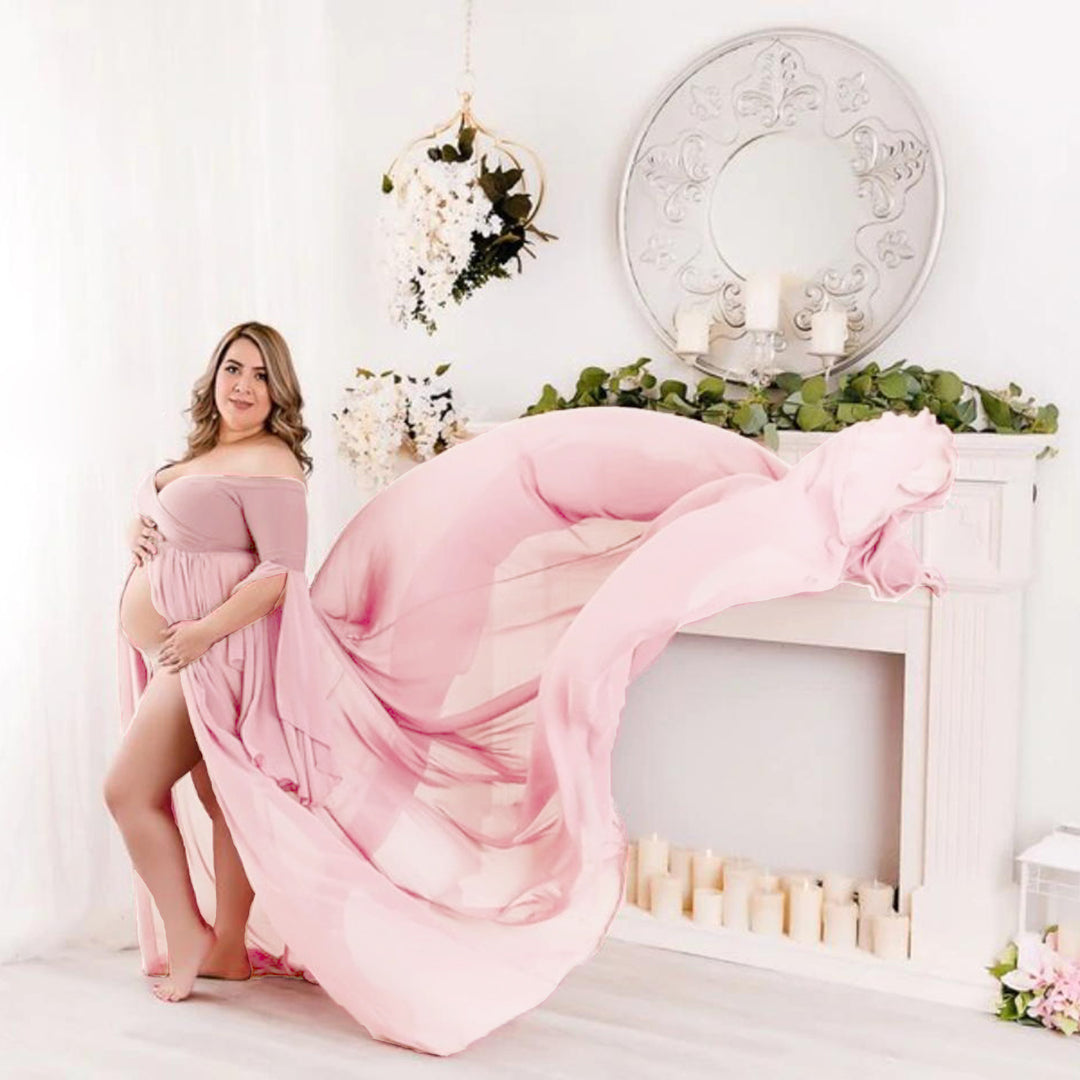 Dame Æterisk Off-Shoulder Graviditetskjole Stilla