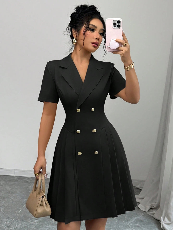 Dame Elegant Dobbeltknap Foldsyd Stilla