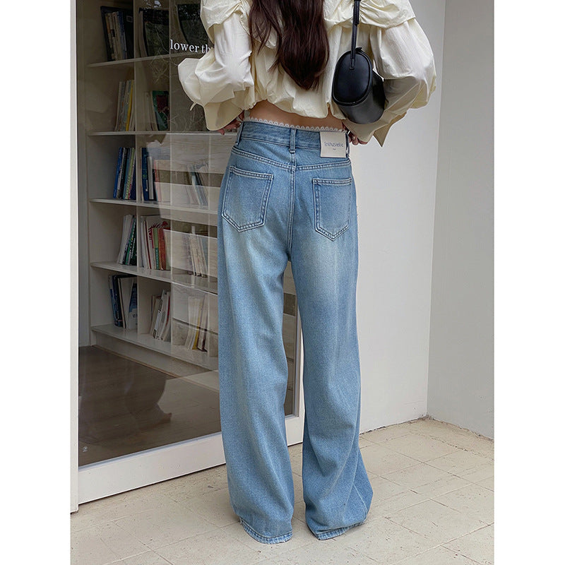 Dame High-Waist Jeans med bred ben og elegant pasform Stilla