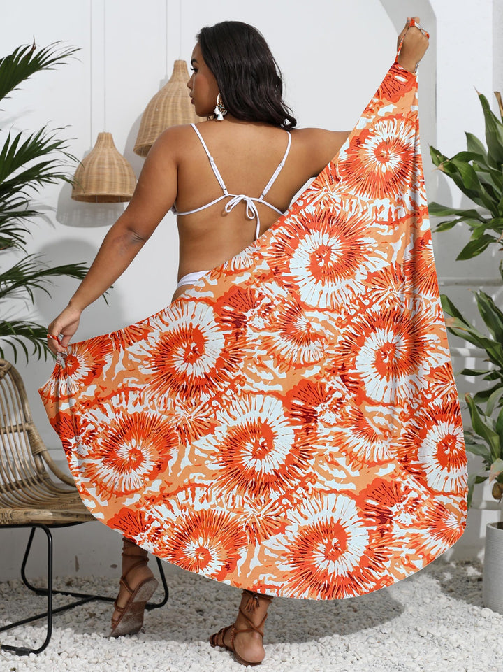 Dame elegant sarong med moderne mønster Skovae