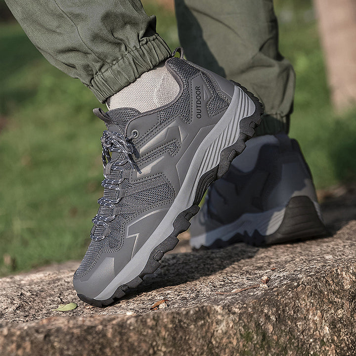 Herrer nan robust Trail- og vandresneaker med multiterræn-profilsole, åndbart mesh-overdel og forstærket tåhætte Skovae