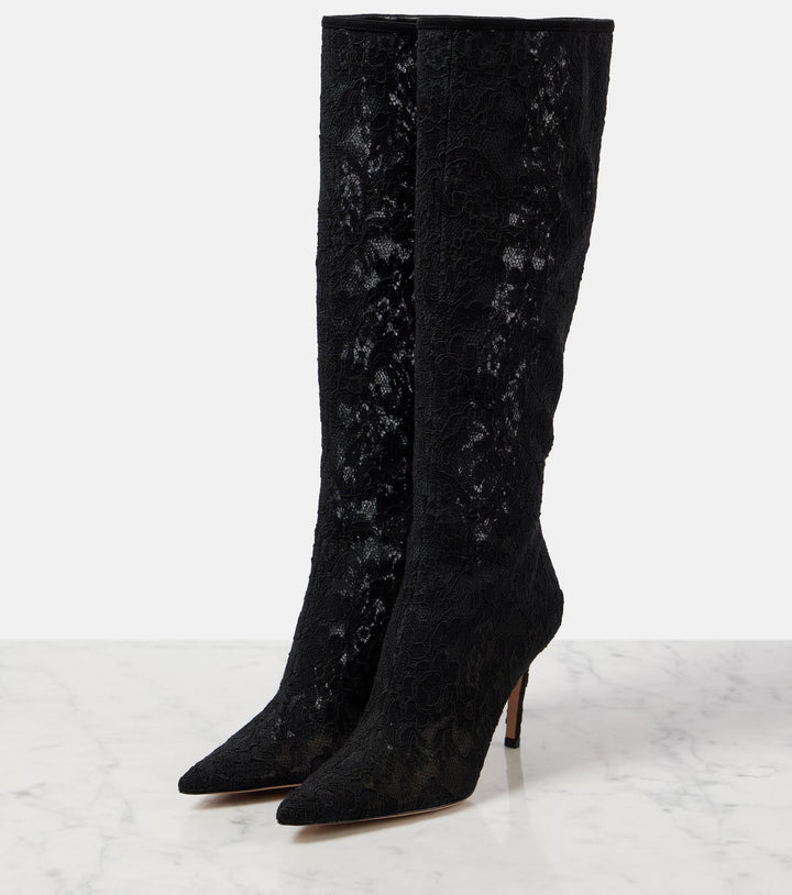 Femme Spidsesoverdragelse Stiletto Støvler Stilla