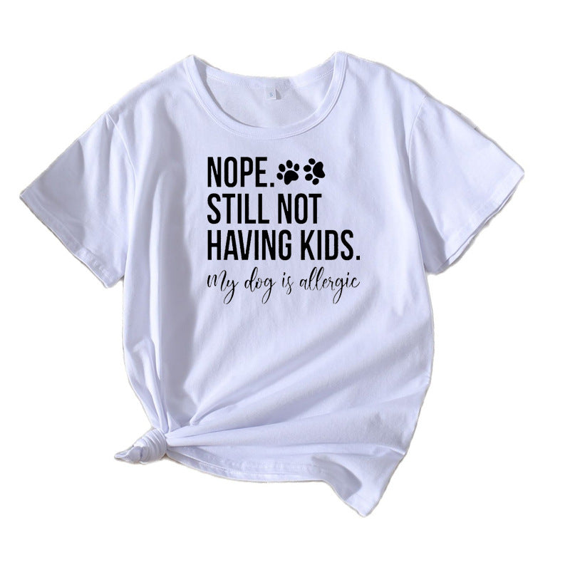 Kvinder Humoristisk Kæledyrelsker Grafik T-Shirt Stilla