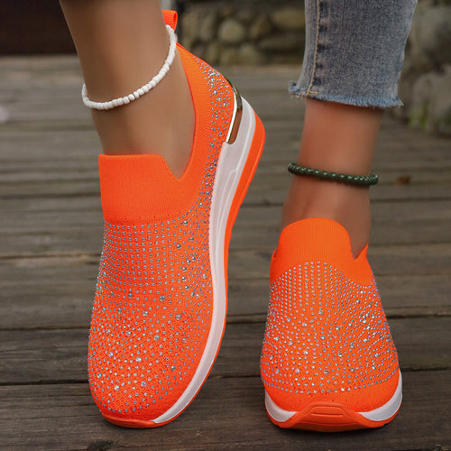 Dame Glitrende Slip-On Sneakers med ergonomisk dæmpning og stødabsorberende sål Stilla