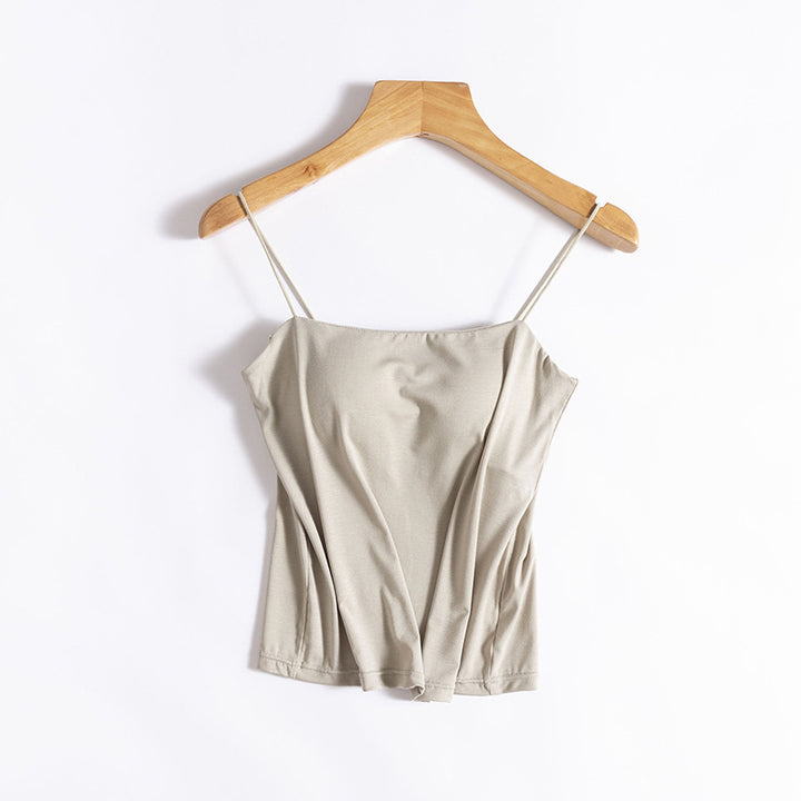 Fru Justerbare Remme Crop Camisole Stilla