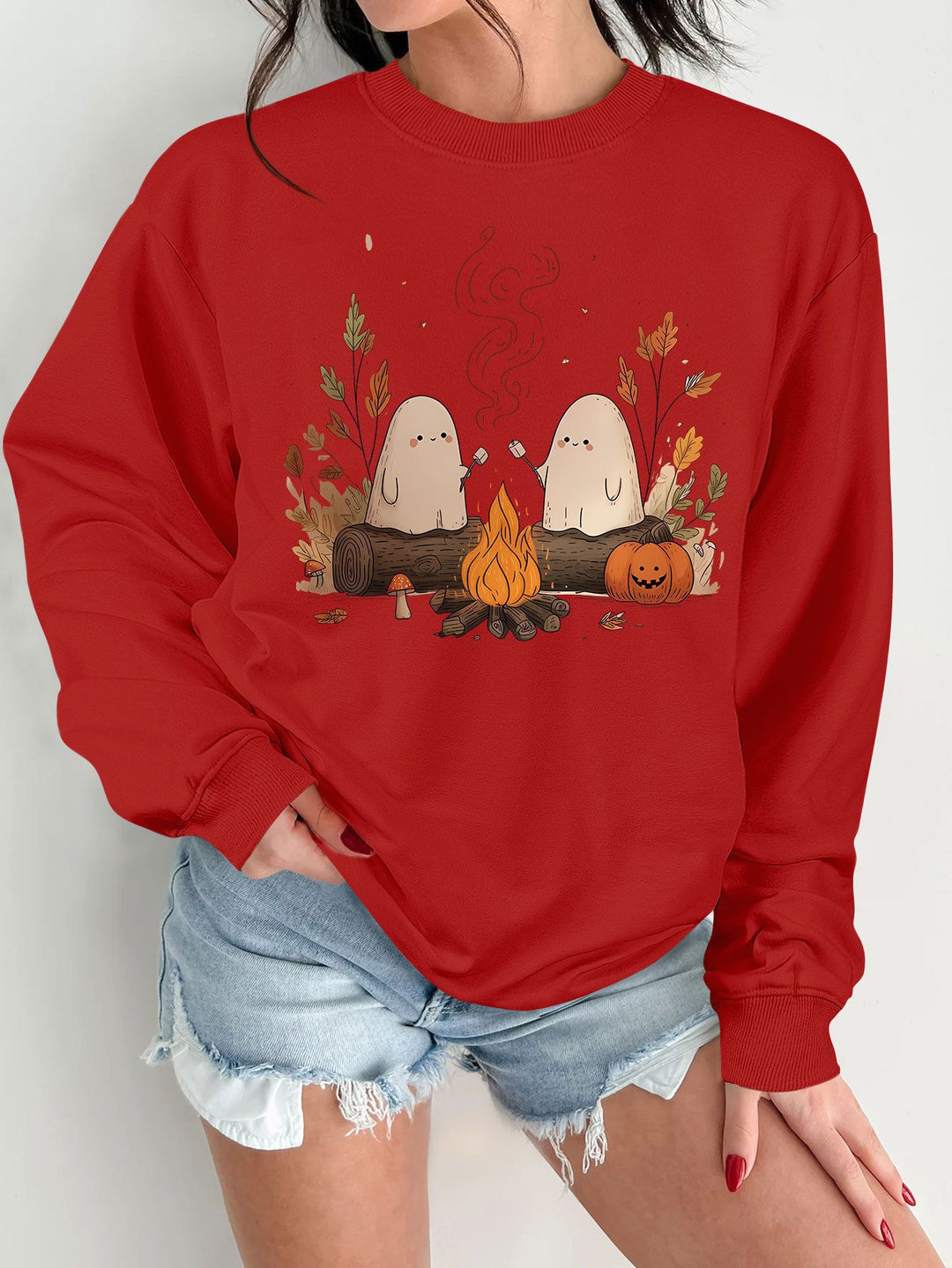 Kvinders sweatshirt med legende spookymotiv og behagelig pasform Stilla