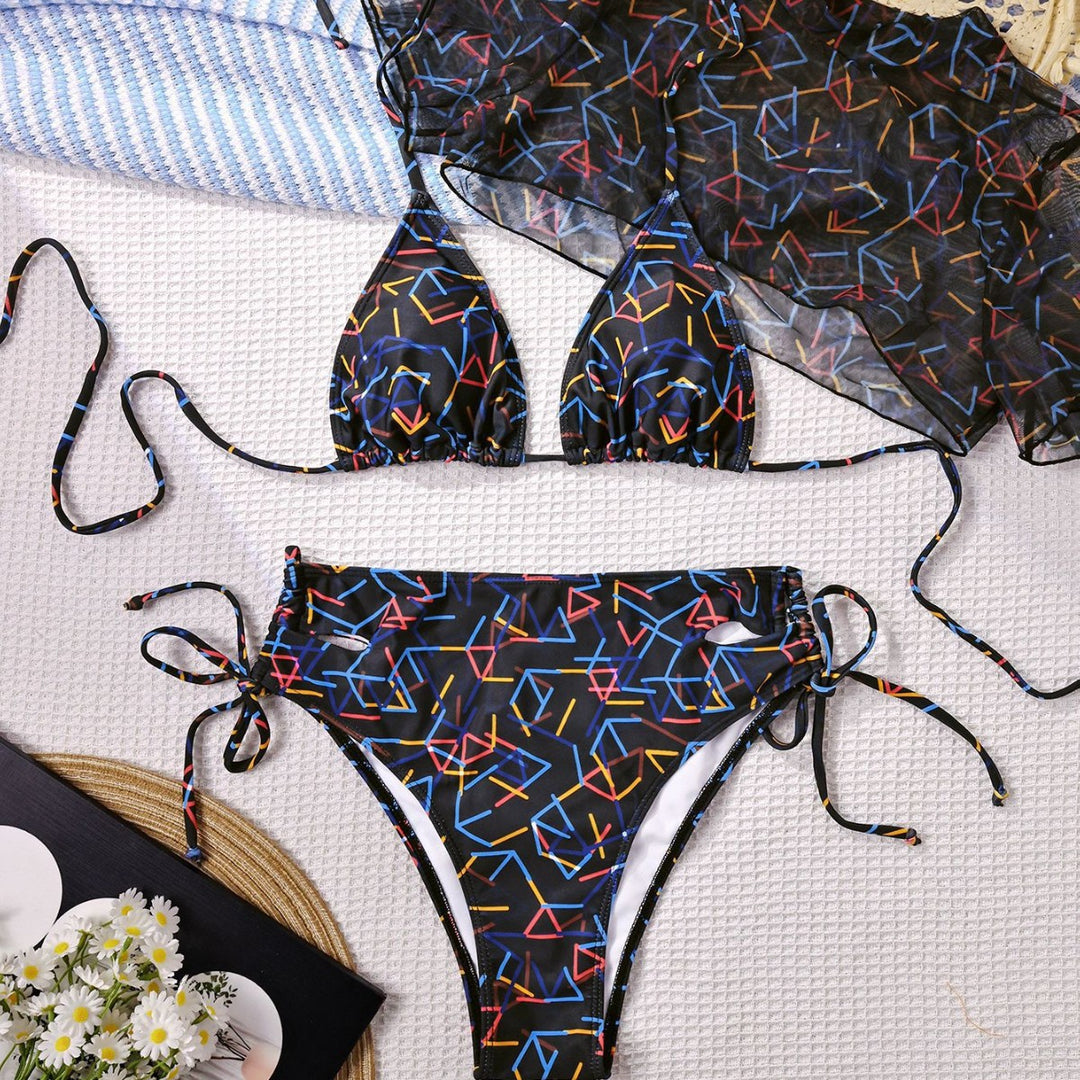 Damer Triangel-Bikini med gennemsigtig overdel Skovae