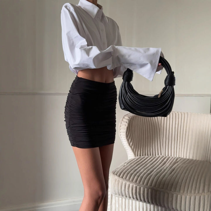Kvindernes seje cropped skjorte med afslappet snit Stilla