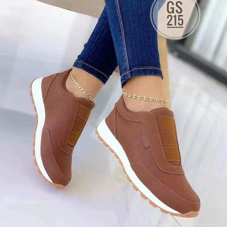 Dame sport sneakers med elastisk rem og åndbar mesh-overflade Stilla