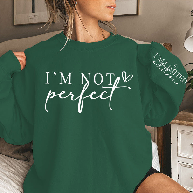 Kvindernes Oversized Sweatshirt med Unikt Statement Print Skovae