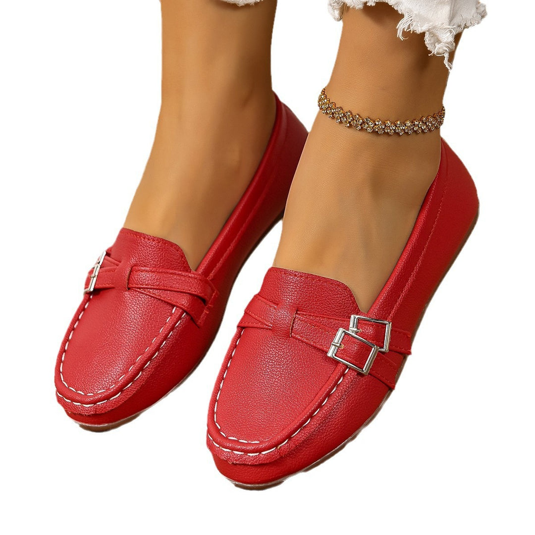 Dame Slip-On Loafers med moderne metalaksenter og behagelig sål Stilla