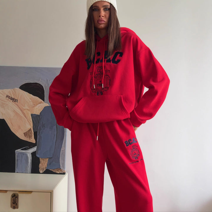 Kvinder Casual Oversized Sweater og Loose-Fitting Jogging Bukser Sæt Stilla