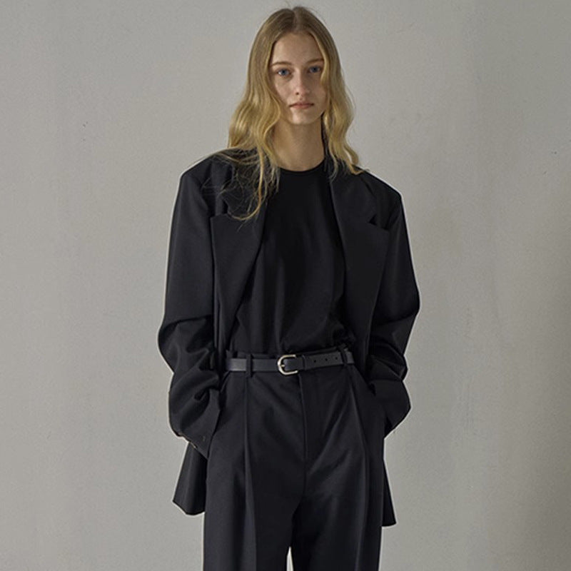 Dame Elegant Oversized-Blazer med moderne snit og generøse lommer Stilla