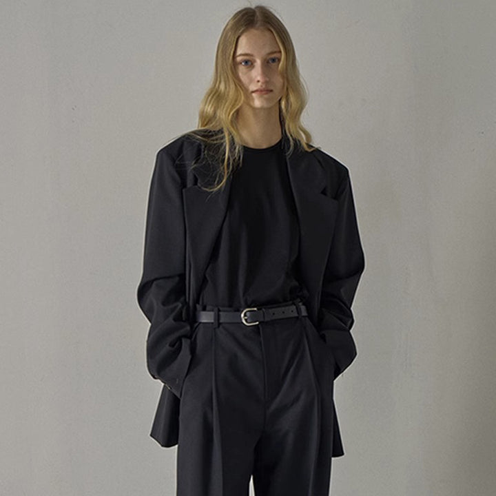 Dame Elegant Oversized-Blazer med moderne snit og generøse lommer Stilla
