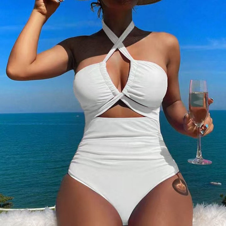 Damer Højskåret Monokini med raffineret Krydse-design Skovae