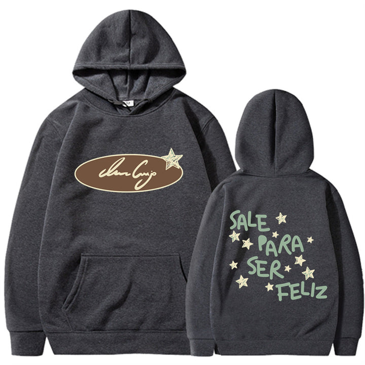 Kvinders hoodie sweatshirt med kreativ skrifttype og iøjnefaldende design Skovae