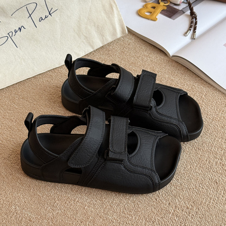 Femme justerbare komfortsandaler med velcro Stilla