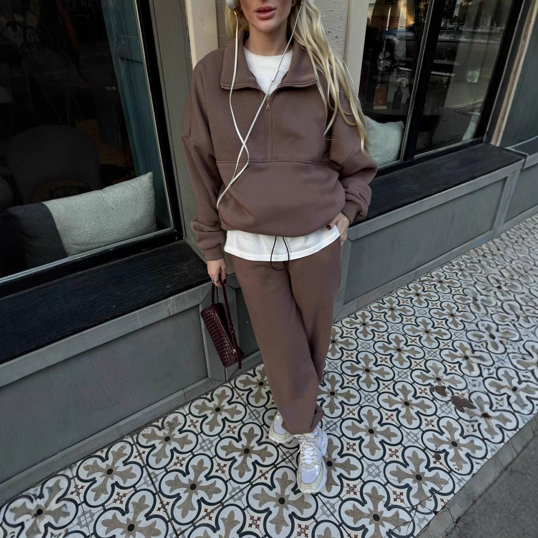 Kvinder Casual Oversized Hoodie og Joggingbukser Sæt Skovae