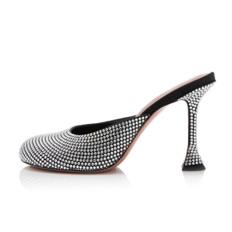 Femme Strass-besatte Slide-Mules Stilla