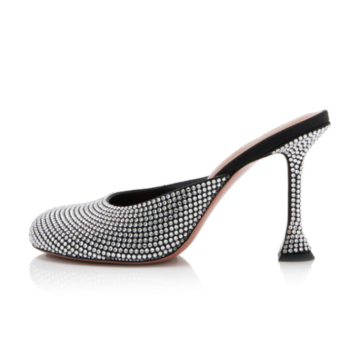 Femme Strass-besatte Slide-Mules Stilla