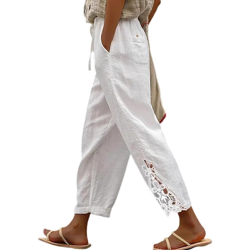 Dame Lettere og luftige sommerbukser i Boho-stil med broderi Skovae