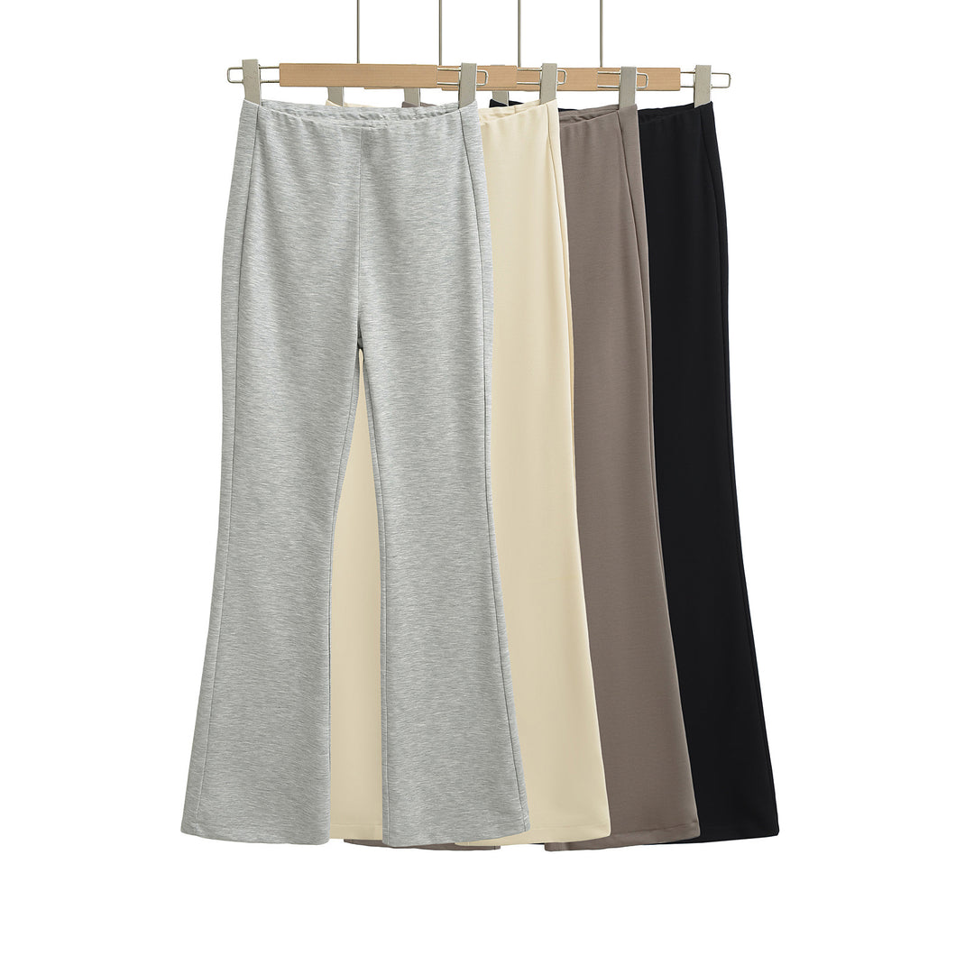 Dame Flared-leggings lavet af åndbart materiale med høj talje Stilla