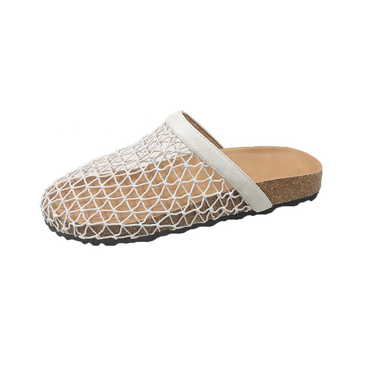 Femme Open-Toe Mesh Slide Mules med behagelig korkfodbed Stilla