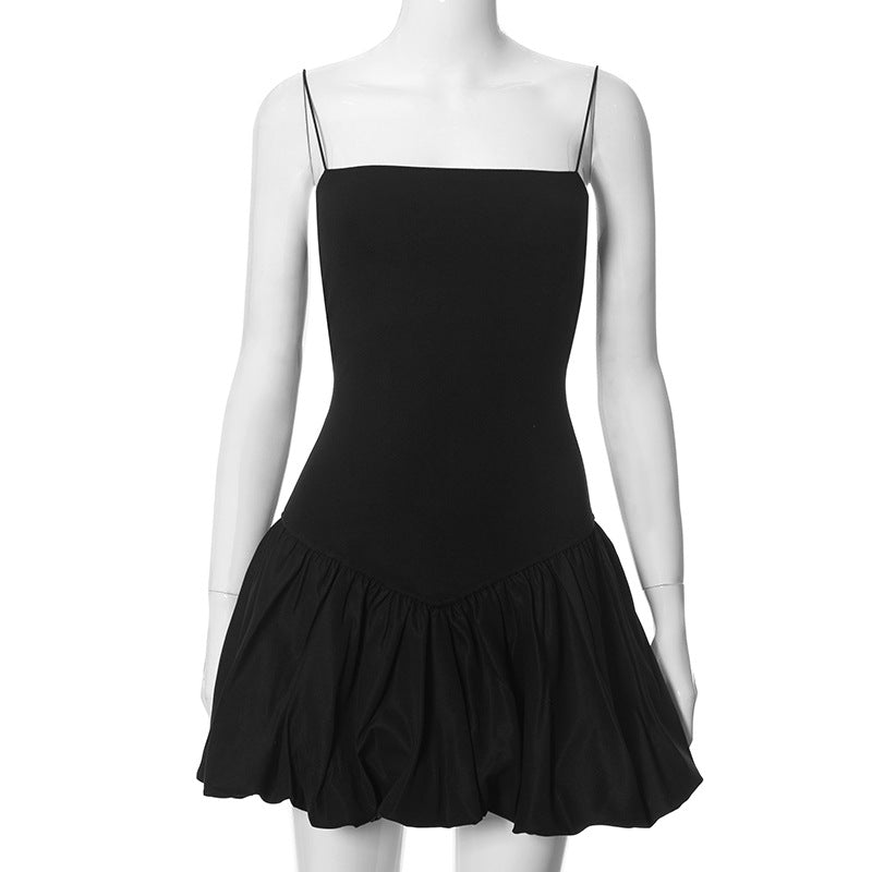 Femme Spaghetti-stropper Flared Mini Kjole Stilla