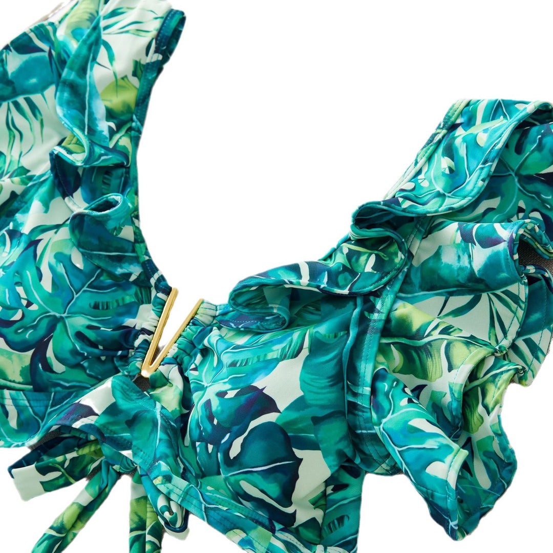 Dame Bikini-sæt med legende ruffled design og høj talje Stilla