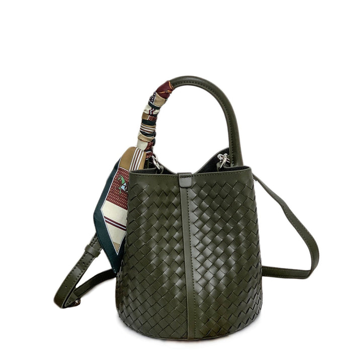 Kvinde Håndlavet Flettet Bucket Bag Skovae