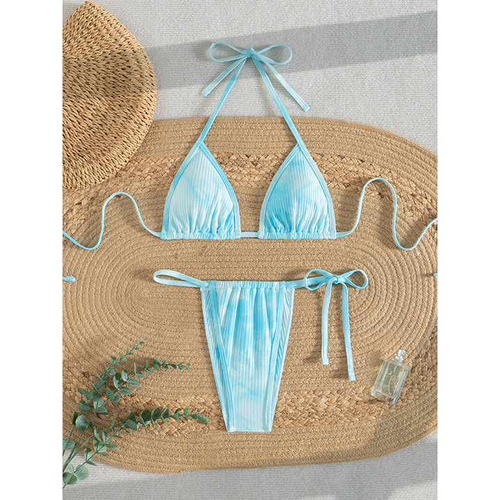 Dame Tie-Front Triangle Bikini Sæt Stilla