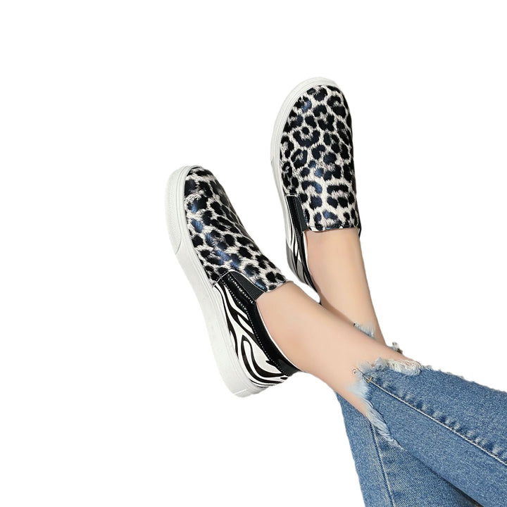 Dame mode Slip-On Sneakers i leopardmønster Stilla
