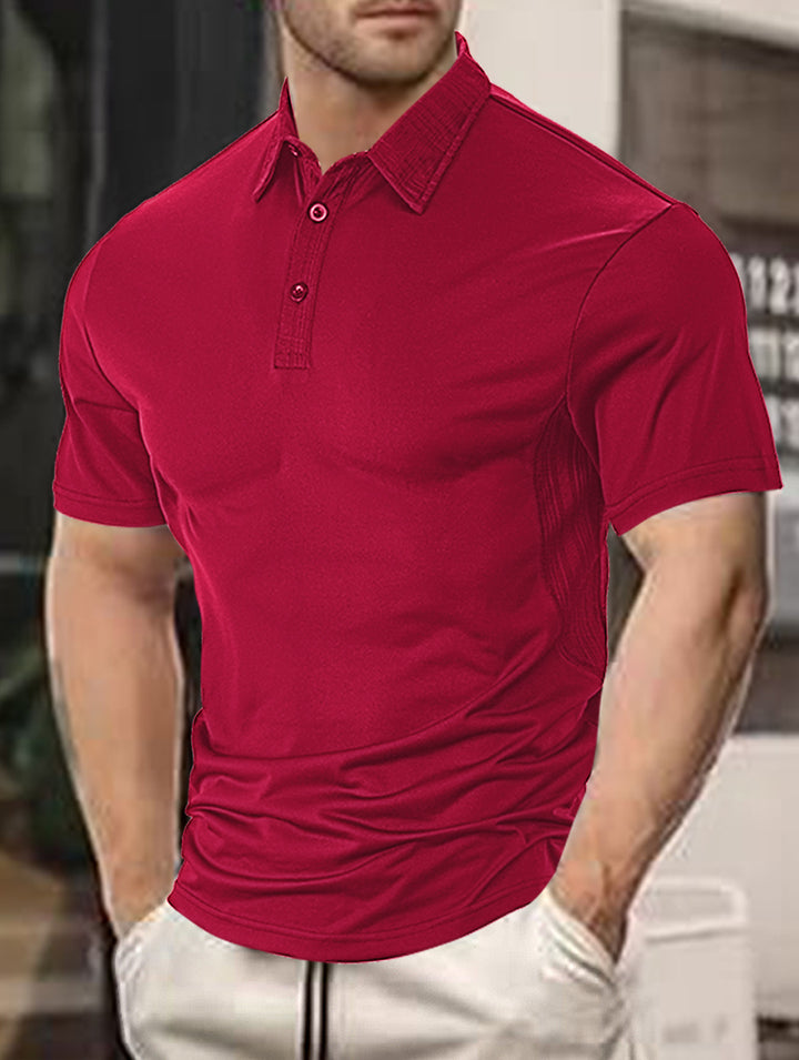Herrer Poloshirt med åndbare egenskaber og moderne krave Stilla