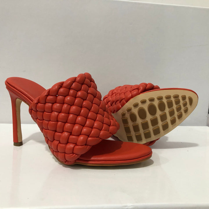 Femme Woven Højhælede Slide Mules Stilla