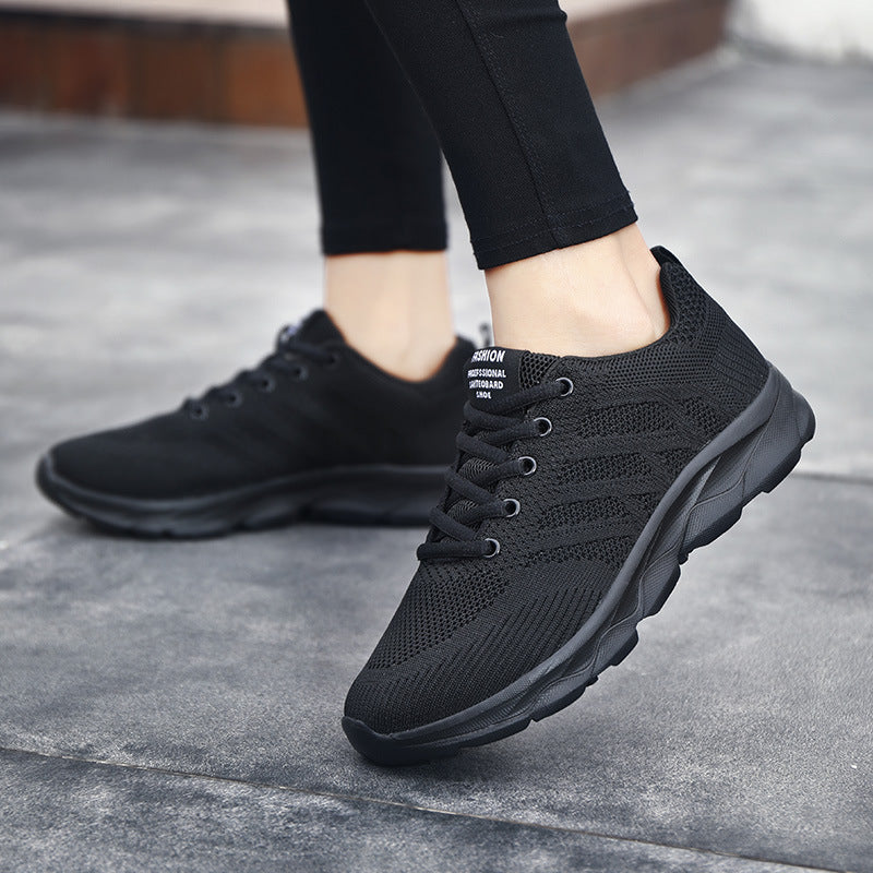 Unisex nan lette åndbare strikkesneakers med dæmpende mellemsål Skovae