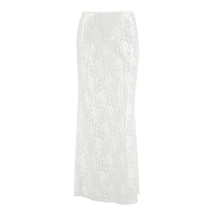 Dame spidssmaxiskørt med elegante transparenseffekter Stilla