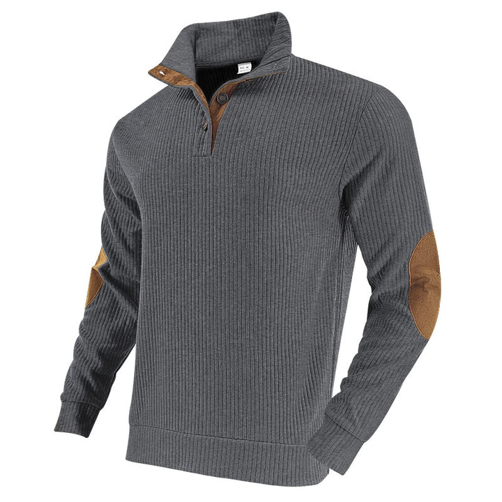 Herrer elegant strikpullover med fashionable detaljer og revitaliseringselementer Stilla