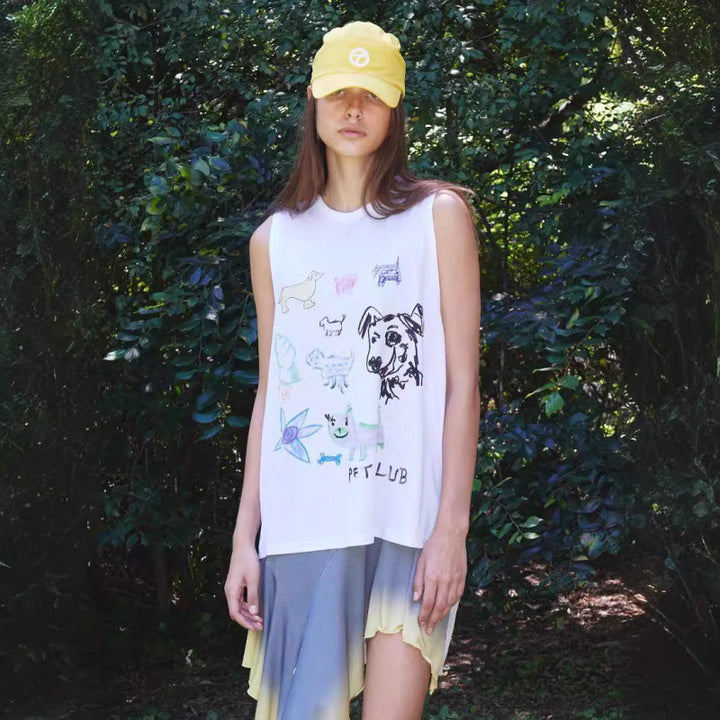 Dame Kunstnerisk Grafik Tank Top Stilla