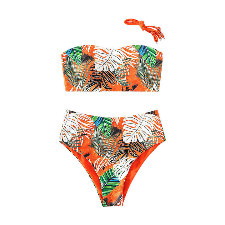 Dame bandeau bikini med højskåret underdel Skovae