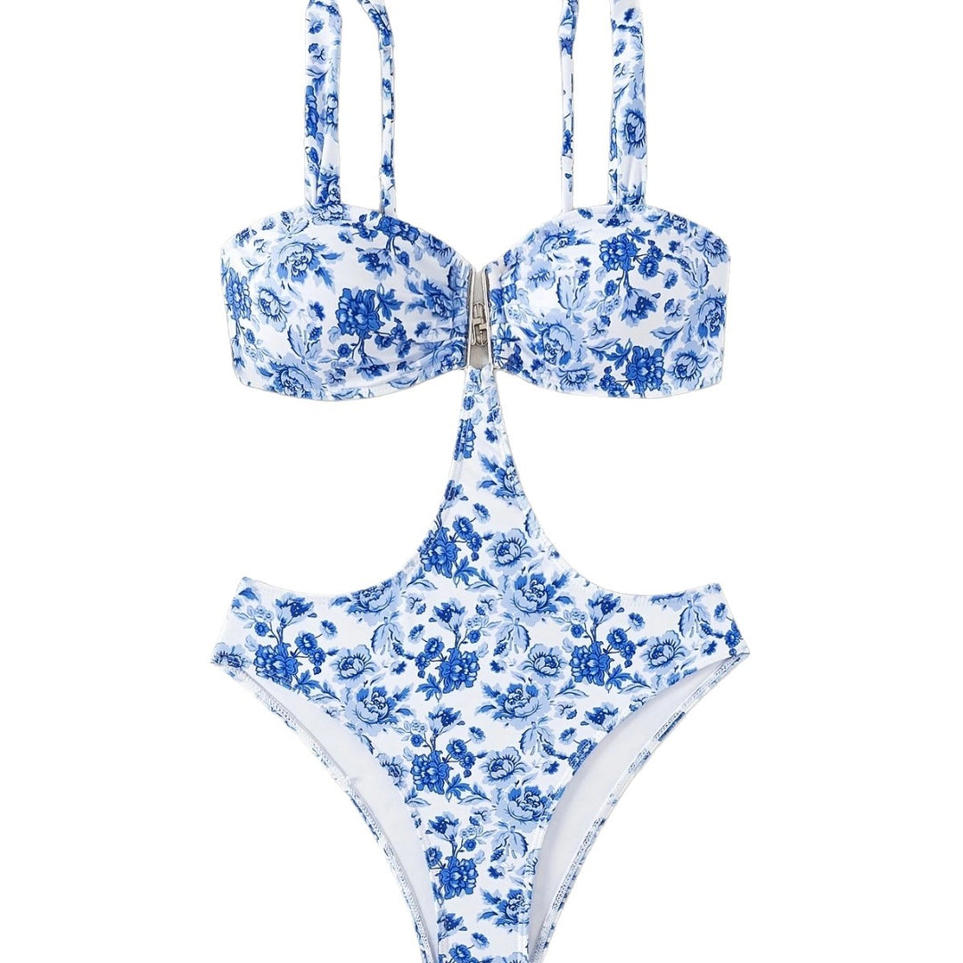 Dame Énteiler Badedragt med blomster Cut-Out Design og luksuriøse detaljer Stilla