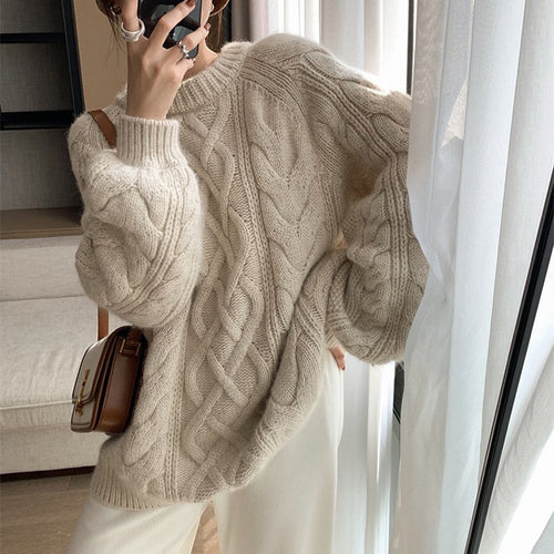 Femme Chunky Kabelstrik Oversized cardigan Stilla