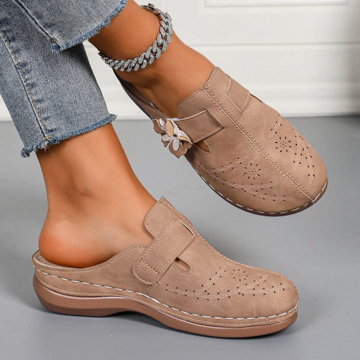 Dame Clogs med komfortabelt blomsterdesign og anatomisk fodseng Stilla
