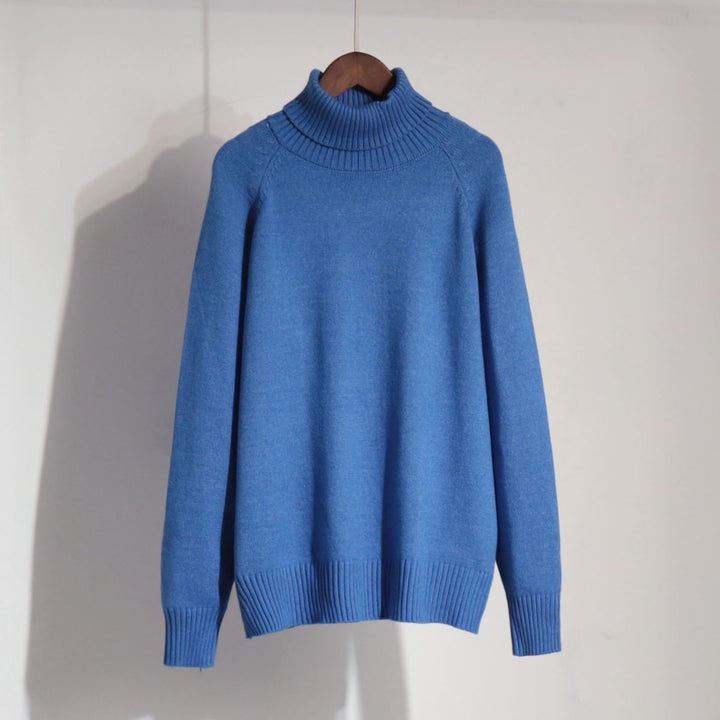 Kvinders strikket sweater med høj krave og afslappet pasform Stilla